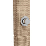 Outdoor Shower Beige 50x55x224 cm Poly Rattan and Acacia Wood 368208