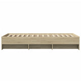 Bed Frame Sonoma oak Engineered wood, Plywood Single Bed Frame 3295704