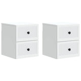Wall-Mounted Bedside Cabinet 2 pcs White 33 x 34.5 x 40 cm 897956