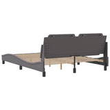 Bed Frame without Mattress "Zadar" Grey 160x200 cm Faux Leather 3208194