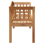 Garden Bench Brown 120 x 53.5 x 85 cm Solid teak wood 42006346