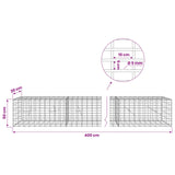 Gabion with 5 mm Wire and 5x10 cm Mesh 400x20x50 cm 3464522