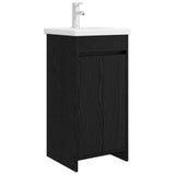 Bathroom Vanity with Sink Black Oak 42 x 40 x 84.5 cm 890769