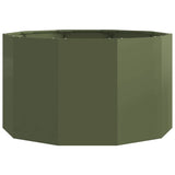 Planter Olive Green 90 x 90 x 50 cm Steel 883755