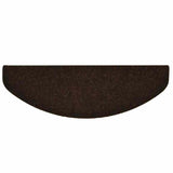 Stair Mats Self-adhesive 15 pcs 65x21x4 cm Brown Half Round Large 322351