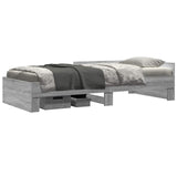 Bed Frame with Headboard Grey Sonoma 80 x 200 cm 8009039
