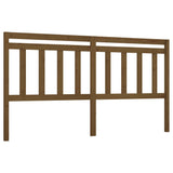 Bed Headboard Honey Brown 206x4x100 cm Solid Wood Pine 814117