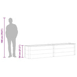 Garden Raised Bed 250x50x54 cm WPC Grey 49057