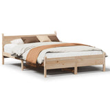 Bed Frame without Mattress 160x200 cm Solid Wood Pine 855585