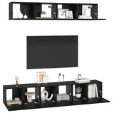 TV Cabinet Set 5 pcs Black Oak Engineered Wood 3393214