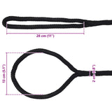 Boat Rope 9 m 2 Black Polyester 42029786