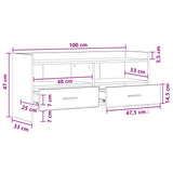 TV Cabinet 100 x 33 x 47 cm Artisan Oak Engineered Wood 8011162