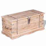 Storage Chest Brown Solid Acacia wood Medium Storage Chest 244053