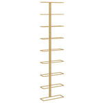 Wall-mounted Wine Rack for 9 Bottles Gold Iron 340901