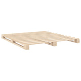 Bed Frame without Mattress with Headboard 200x200 cm Solid Wood 3281561