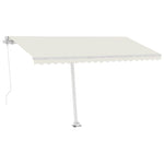 Awning Post Set White 450x245 cm Iron 315091