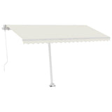 Awning Post Set White 450x245 cm Iron 315091