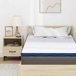 Mattress Pads White and blue 90 x 190 cm Gel Memory Foam 4106255