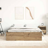 Bed Frame without Mattress Artisan Oak 140x200cm Engineered Wood 3328844