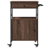 Kitchen Trolley Brown Oak 56x43x89.5 cm Engineered Wood 842395