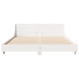 Bed Frame without Mattress White 120x190 cm Small Double Solid Wood Pine 850747