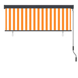 Outdoor Roller Blind 160x250 cm White and Orange 145975