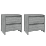 Bedside Cabinets 2 pcs Grey Sonoma 45x34.5x44.5 cm Engineered Wood 813041