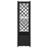 Raised Bed with Trellis and Roof Black 202 x 40 x 138 cm PP 42032550
