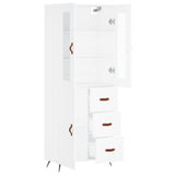 Highboard White 69,5x34x180 cm Engineered Wood 3198441