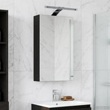 Bathroom Mirror Cabinet Black Oak 30 x 10.5 x 50 cm 889016