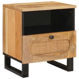 Bedside Cabinet Natural 40 x 33 x 46 cm Solid Mango Wood 4018050