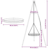 Campfire Tripod 2 pcs Black Steel 42010331