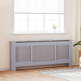 Radiator Cover 2 pcs Grey 205 x 20.5 x 81.5cm Engineered Wood 3403239