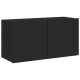 ZNTS TV Cabinet Wall-mounted Black 80x30x41 cm 836954