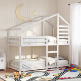 Bunk Bed without Mattress White 80x200 cm Solid Wood Pine 3281959