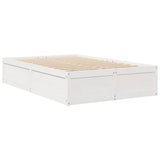 Bed Frame without Mattress White 120x190 cm Small Double Solid Wood Pine 3282388