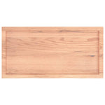 Table Top Light Brown 100x50x cm Treated Solid Wood Oak 3156366