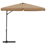 Garden Parasol with Steel Pole 300 cm Taupe 47315