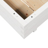 Garden Planter White 90x90x26.5 cm Solid Wood Pine 847314