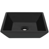 Basin Ceramic Square Black 41.5x41.5x12 cm 142739