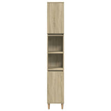 Bathroom Cabinet Sonoma Oak 30x30x190 cm Engineered Wood 849657