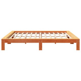 Bed Frame without Mattress Wax Brown 200x200 cm Solid Wood Pine 3308728