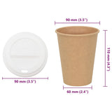 Paper Coffee Cups with Lids 1000 pcs 12oz 300ml 3325221