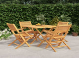 5 Piece Garden Dining Set Solid Wood Teak 3155041