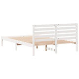 Bed Frame with Headboard White 140 x 220 cm Solid Pine Wood 872333