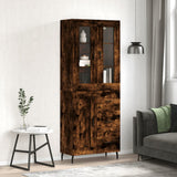 Highboard Smoked Oak 69,5x34x180 cm Engineered Wood 3198678