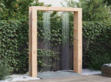 Outdoor Shower 226 cm Solid Pine Wood and Stainless Steel 886340