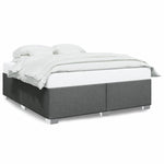 Bed Frame without Mattress Dark Grey Super King Fabric 3284510