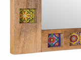Bathroom Furniture Set with Door 2 pcs Natural Solid Mango Wood 3310096