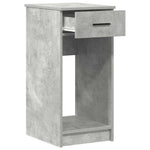 ZNTS Computer Tower Stand with Drawer Concrete Grey 35x45x77 cm 858743